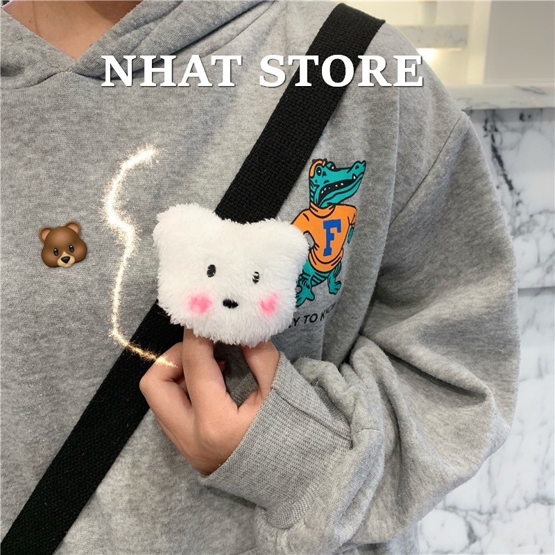 Ghim cài áo hình gấu nhồi bông, cài áo hoa hướng dương Nhat Store