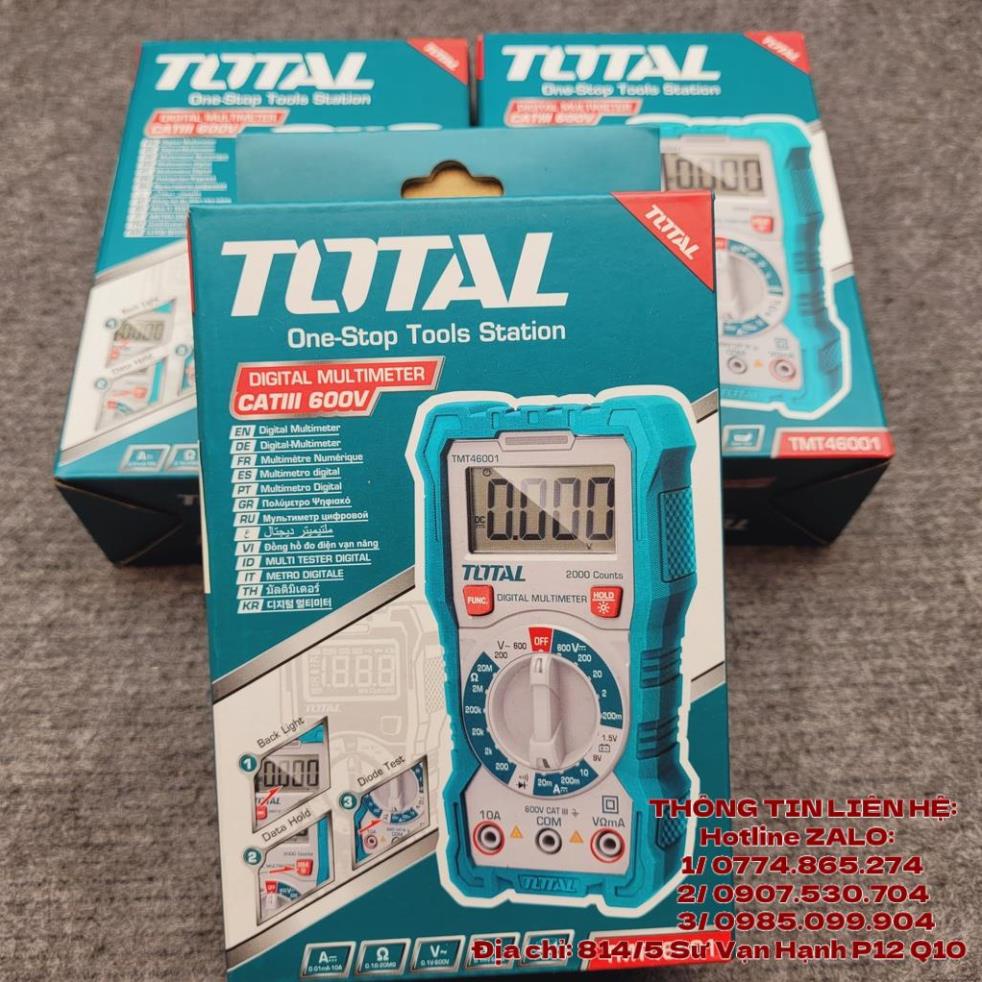 Dụng Cụ Máy Đo Đồng Hồ Đo Điện Vạn Năng TOTAL TMT46001 điện áp DC/AC dòng cơ bản