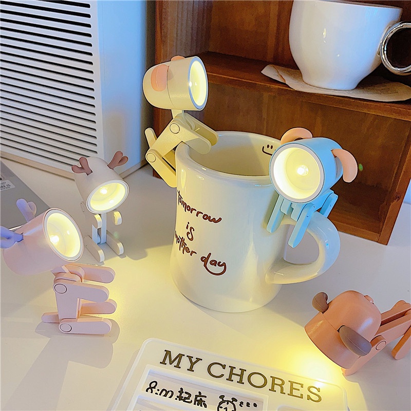 Đèn LED Ngủ Để Bàn Mini Hình Chú Cún Dễ Thương