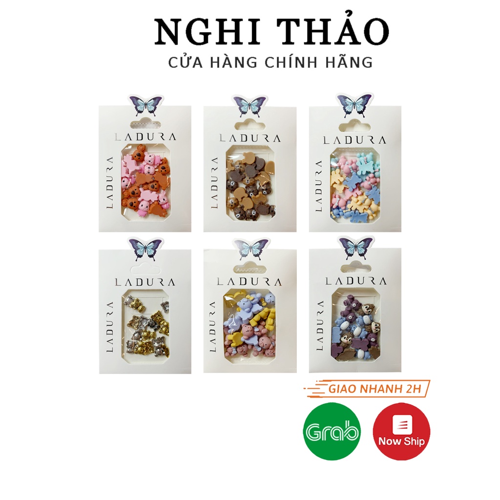 Charm gấu nail trang trí móng