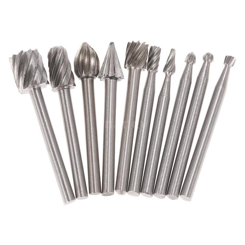 Bộ 10 cái đầu khoan mài HSS 3mm cho gia công gỗ