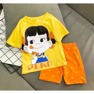 Bộ cotton ngố bé gái 10-21kg, bộ thun coton lửng bé gái, bo thun mac nha be gai