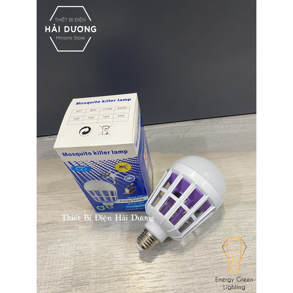 Bóng Đèn Led Chiếu Sáng Kiêm Bắt Muỗi 15w/20w Diệt Muỗi , Côn Trùng An Toàn Hiệu Quả Chống nước- Bảo hành 1 năm