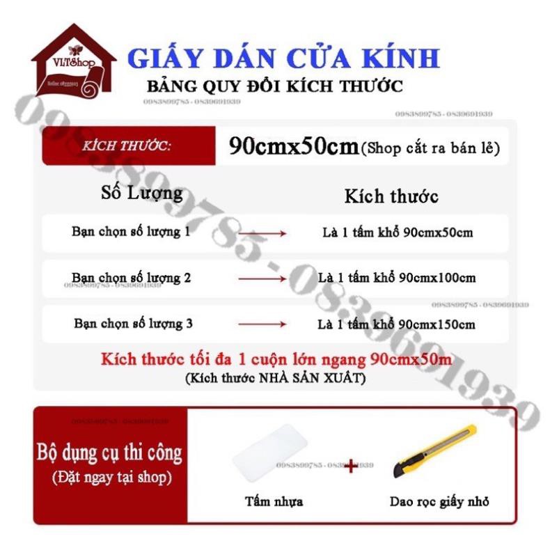 Decal dán kính - giấy đề can dán kính mờ cửa sổ phòng khách đẹp chống nắng 90x50cm munonmanhtruong