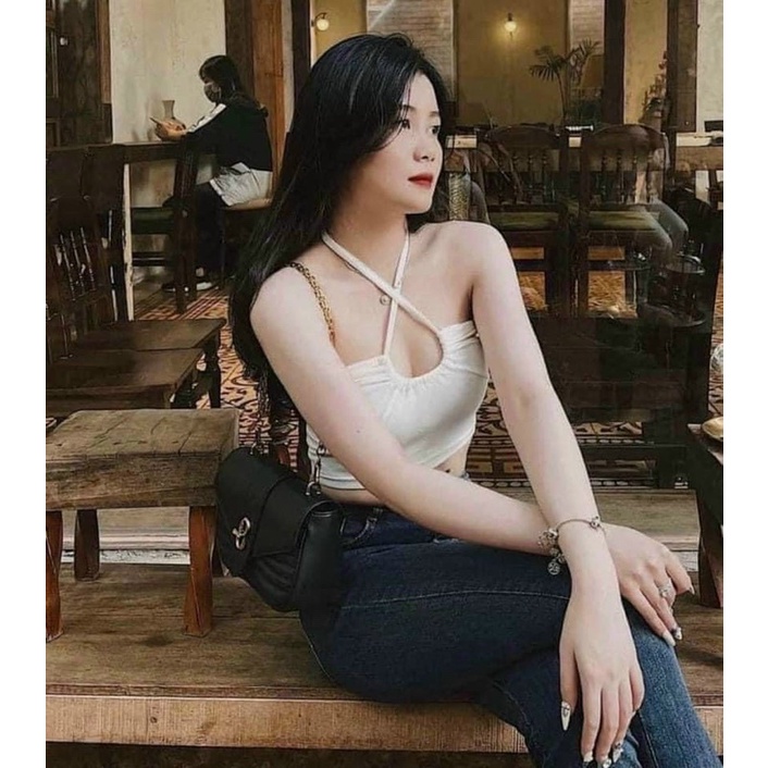 Túi CK Vân Sóng Kẹp Nách kèm dây đeo chéo
