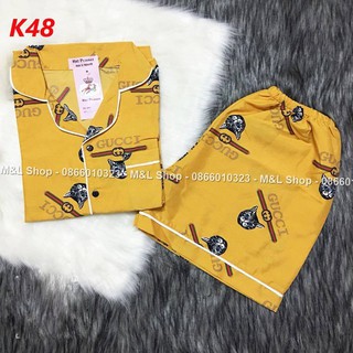 Bộ ngủ nữ pijama kate thái tay ngắn, quần ngắn đẹp giá rẻ
