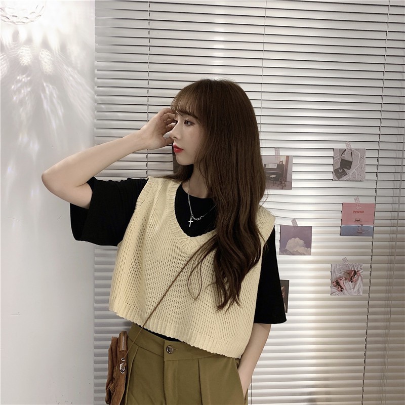 [CÓ SẴN FREESHIP ĐƠN 50K] Áo ghile ghi lê len croptop ngắn màu trơn mùa thua đông GILE