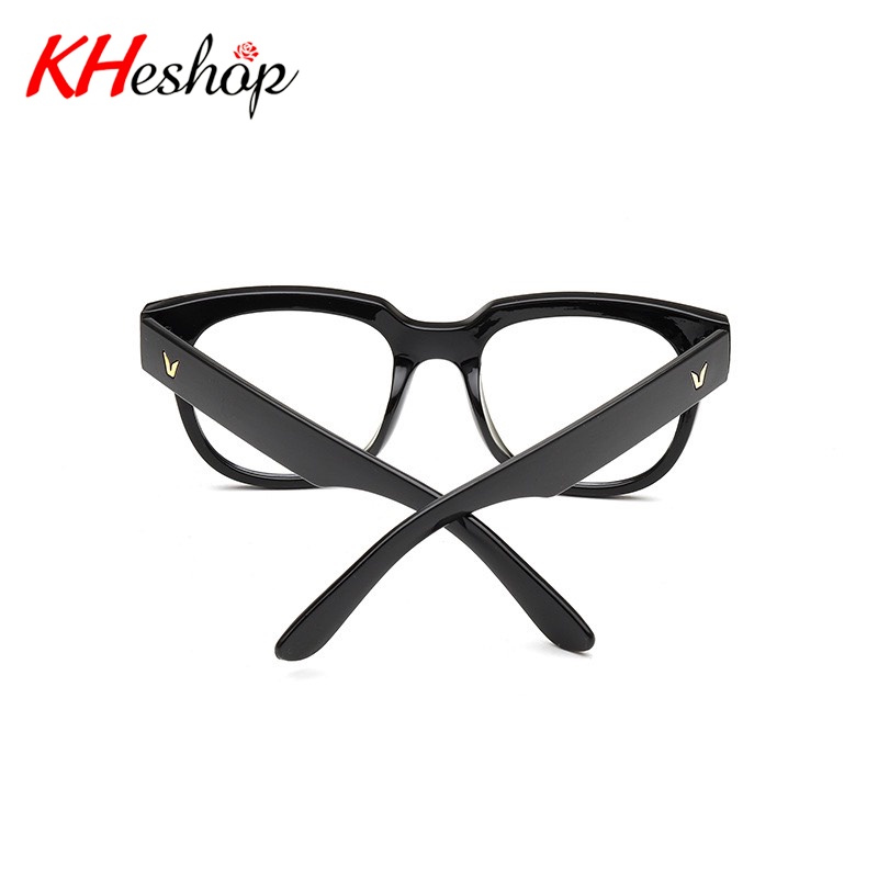 [Đẳng cấp] Kính  0 độ Gọng Vuông Chữ V màu đen siêu hot, phù hợp nam nữ tuổi Teen đi nắng cực đỉnh mã Y2203