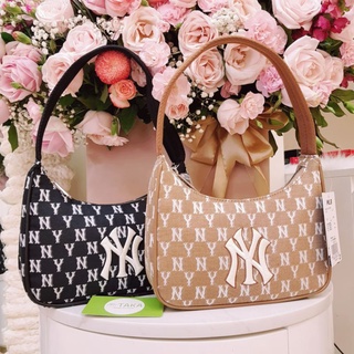 Túi MLB MONOGRAM Jacquard Hobo Bag NEW YORK YANKEES (Xanh, Vàng, Đen)