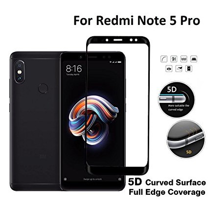 Xiaomi redmi note 5 pro Kính cường lực 5D full màn (trăng và đen )