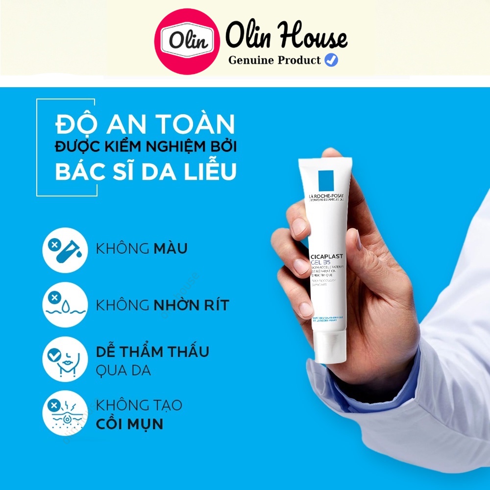 Gel B5 La Roche Posay phục hồi 40ml Kem dưỡng da giảm sẹo thâm - Olin House