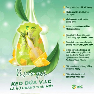Kẹo dứa giảm cân vic 7 viên