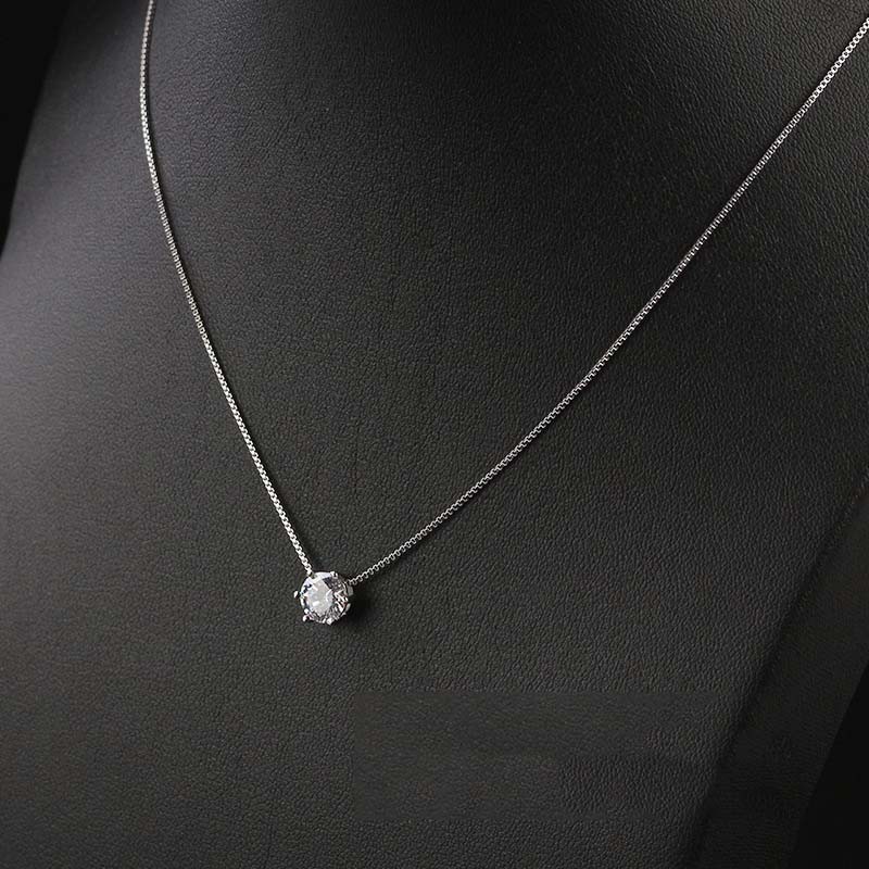 Dây chuyền mạ bạc 925 đính đá zircon thời trang