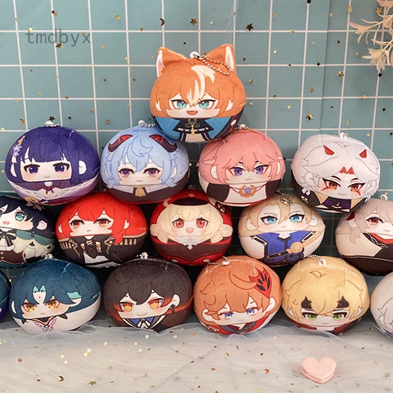 Tmdbyx Genshin Móc Khóa Nhồi Bông Diluc Ragnvindr/Barbatos/Klee/Albedo/Xiao