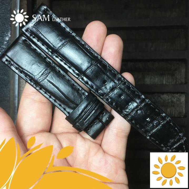 [ SAM Leather] Dây Đồng Hồ Da Cá Sấu - Dây Da Đồng Hồ SAM005VCSB - Bảo Hành 12 Tháng Chính Hãng
