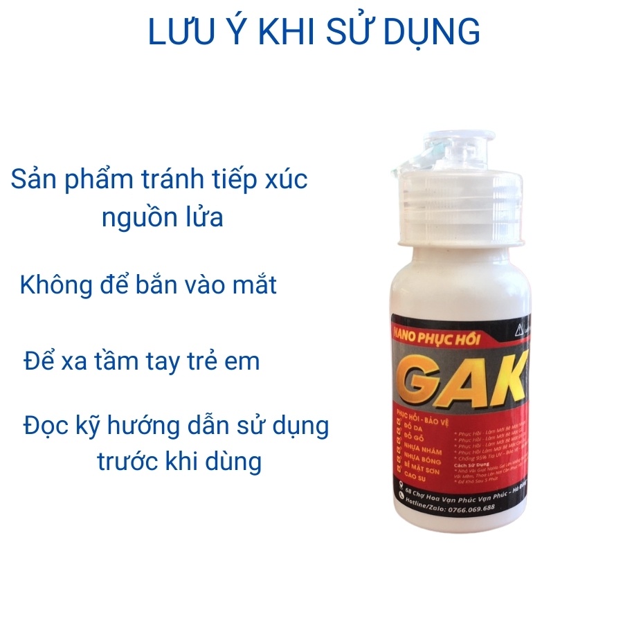 Phục hồi nhựa nhám đen nhựa bóng ô tô xe máy đánh bóng nội thất ô tô đánh bóng gỗ dưỡng nhựa nhám GAK Mitauto