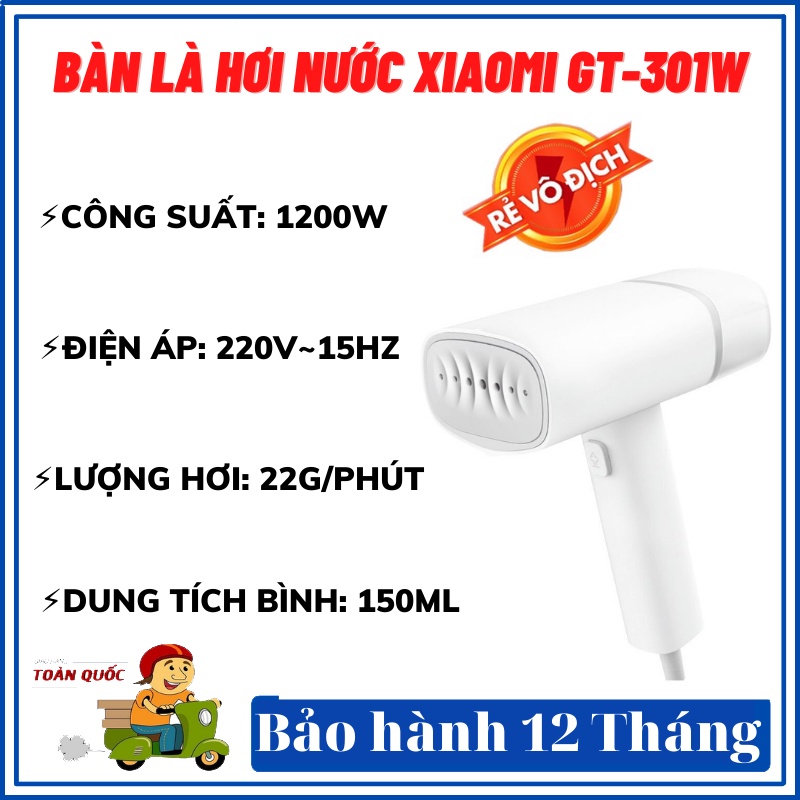 Bàn là hơi nước cầm tay xiaomi GT-301W - Là tiện lợi, không bị cháy, tiết kiệm điện- Bảo hành 12 tháng