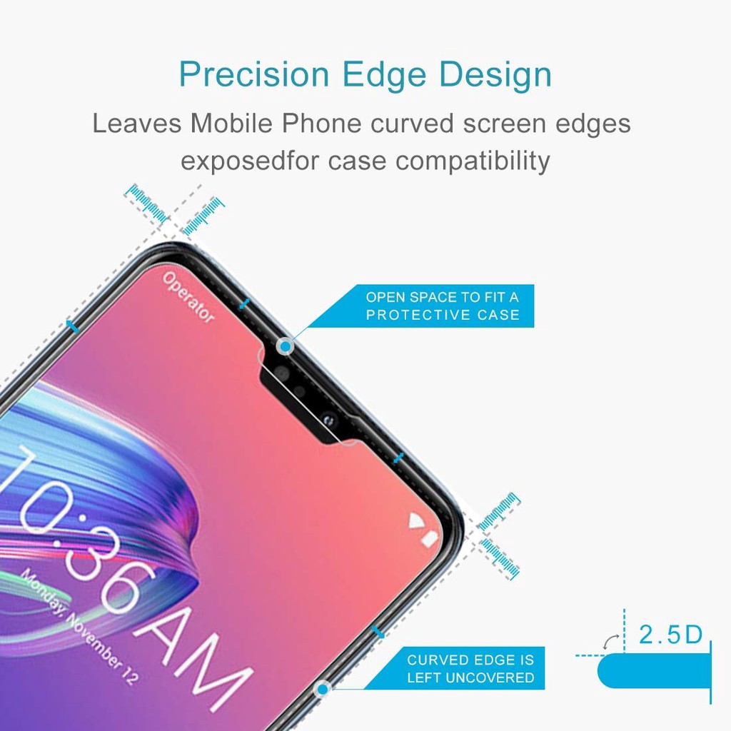 Kính cường lực bảo vệ toàn màn hình cho Asus Zenfone 3 6 ROG Phone II Max Shot Plus Pro M2 M1 Lite L1 5z 5 4 ZB631KL ZB633KL