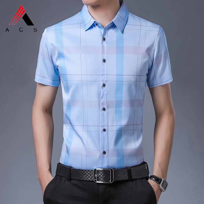 Áo Sơ Mi Ngắn Tay Kẻ Sọc Caro 4 Màu Sắc Trẻ Trung Cho Nam