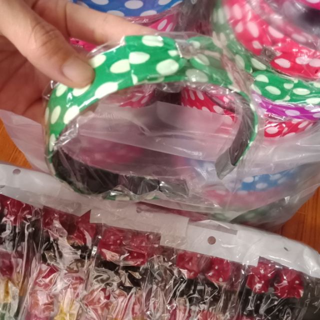 Bờm  tóc  nơ  chấm  bi cho bé