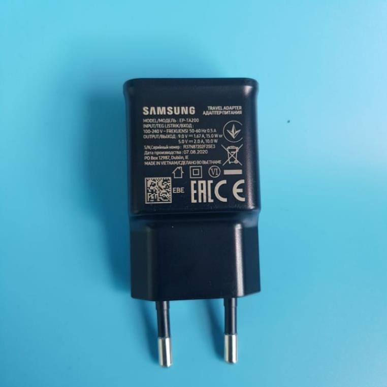 Bộ sạc nhanh Samsung 15W S7 S8 S9 S10 Note 8 9 10 công nghệ sạc nhanh 2.0 - Chính hãng bảo hành 12 tháng  ཾ