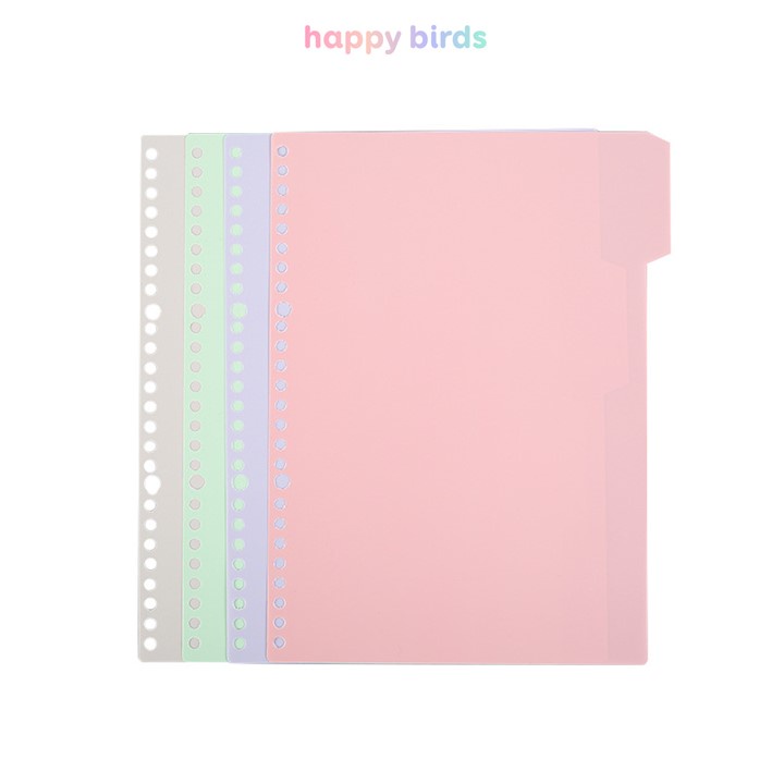 Tab phân trang set 4 tab phân trang sổ còng A5 B5 A4 20 26 30 lỗ HappyBirds