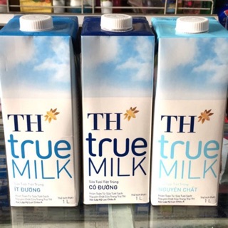 Sữa TH true milk 1L không đường, ít đường, có đường