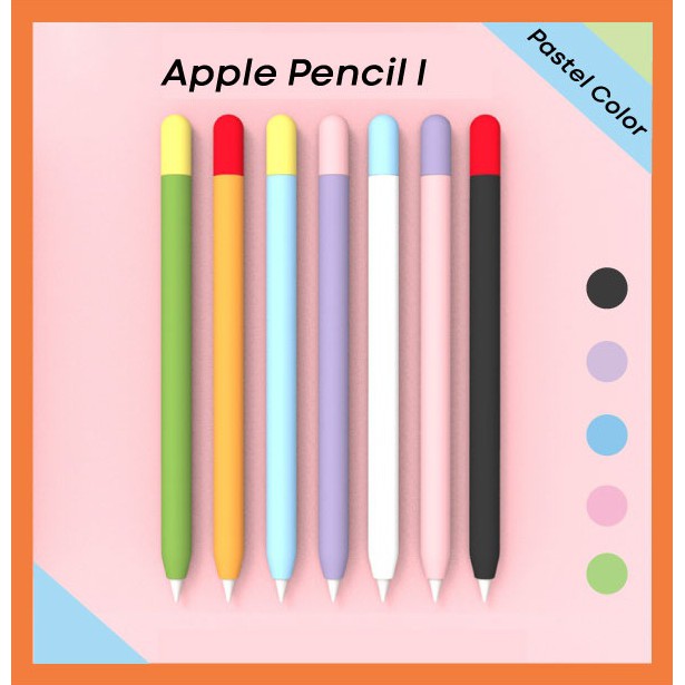 Ốp Silicon cho Bút Apple Pencil 1 Kiểu bút chì - 5 Màu Pastel Dễ thương và Xinh xắn