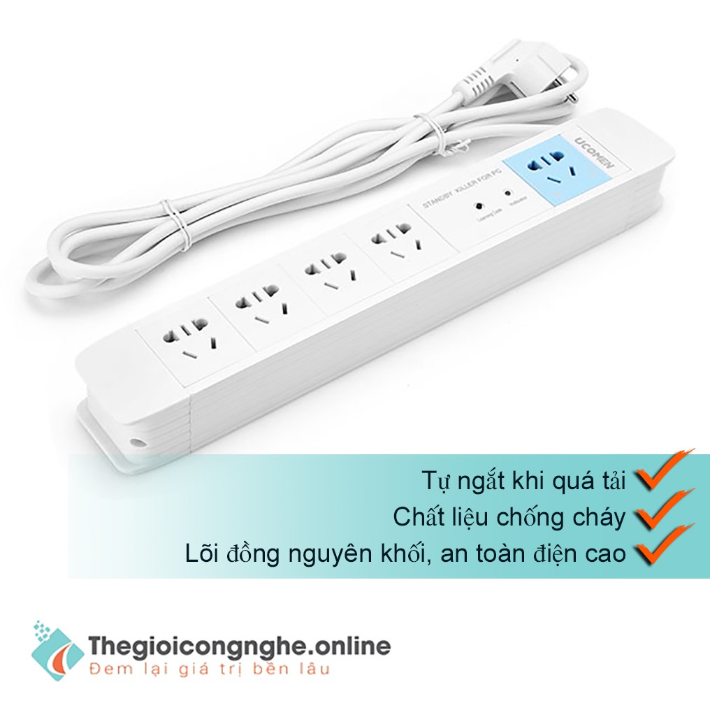 Ổ cắm điện ĐA NĂNG - 01 ổ chính, 04 ổ phụ - Chuẩn ÚC [Nhà Phân Phối Chính Thức]