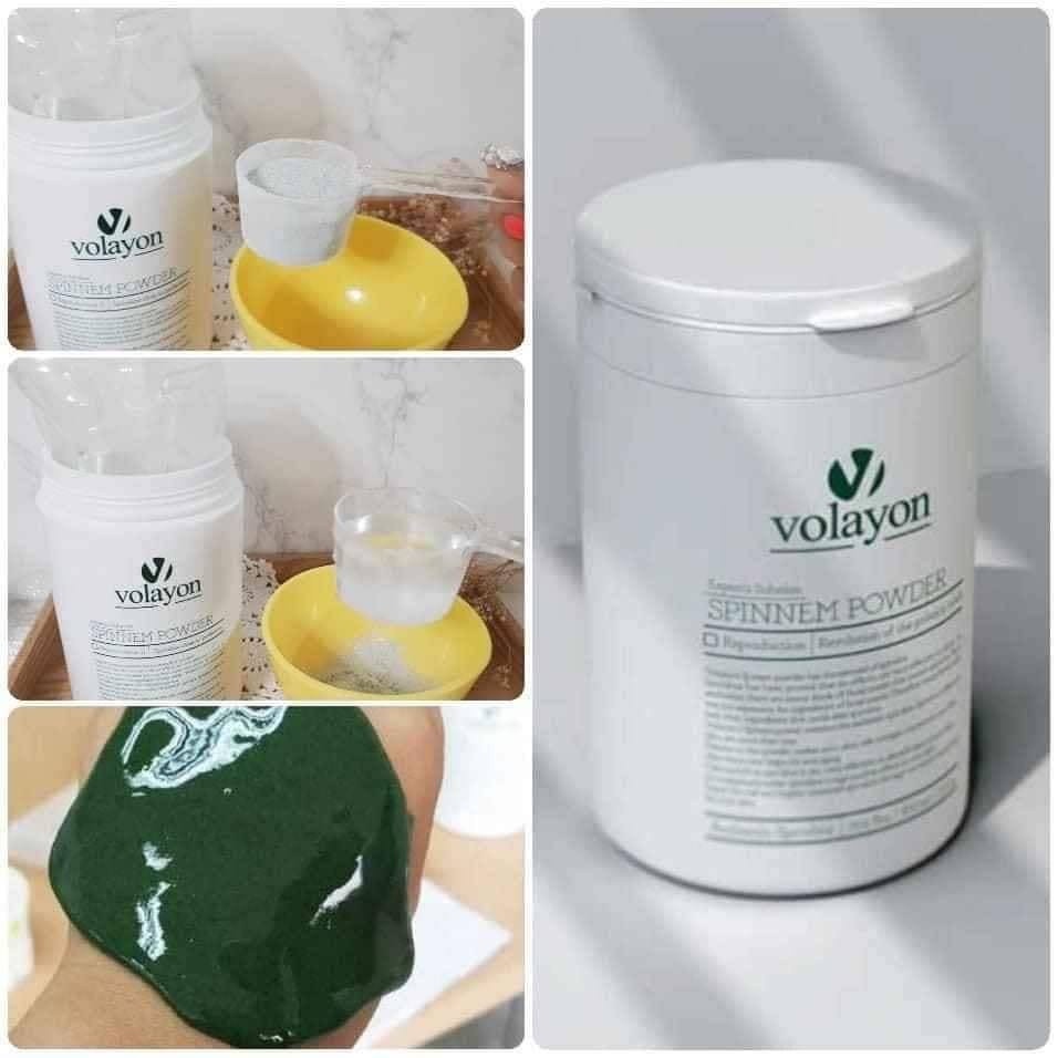 Mặt nạ bột tảo xoắn Volayon Spinnem Powder trắng da chống lão hóa - Nac beauty
