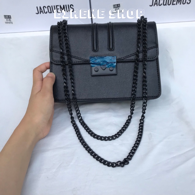 Túi Xách Nữ Hai Đinh Dây Xích Quỳnh Búp Bê Mẫu Mới Full Đen