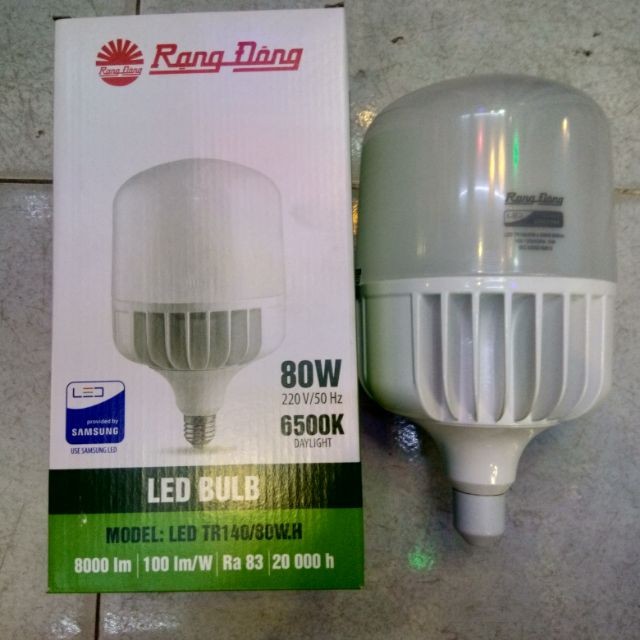Bóng Led buld trụ 80W Rạng Đông Chống nước