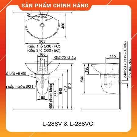 (FreeShip) Chậu rửa Inax L-288V