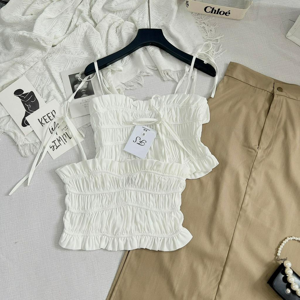 Set áo hai dây kèm chân váy dài dáng chữ A mã 8663 SINSIN Shop