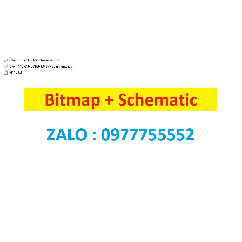 Bitmap + schematic Mainboard Gigabyte GA-H110-D3 1.0