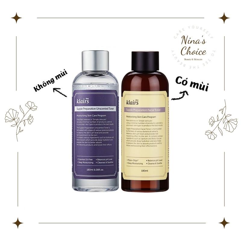 Toner Klairs Không Mùi 180ml - lành tính, giúp cân bằng da, cấp ẩm -Supple Preparation Unscented Toner [Có Giao Hỏa Tốc] | BigBuy360 - bigbuy360.vn