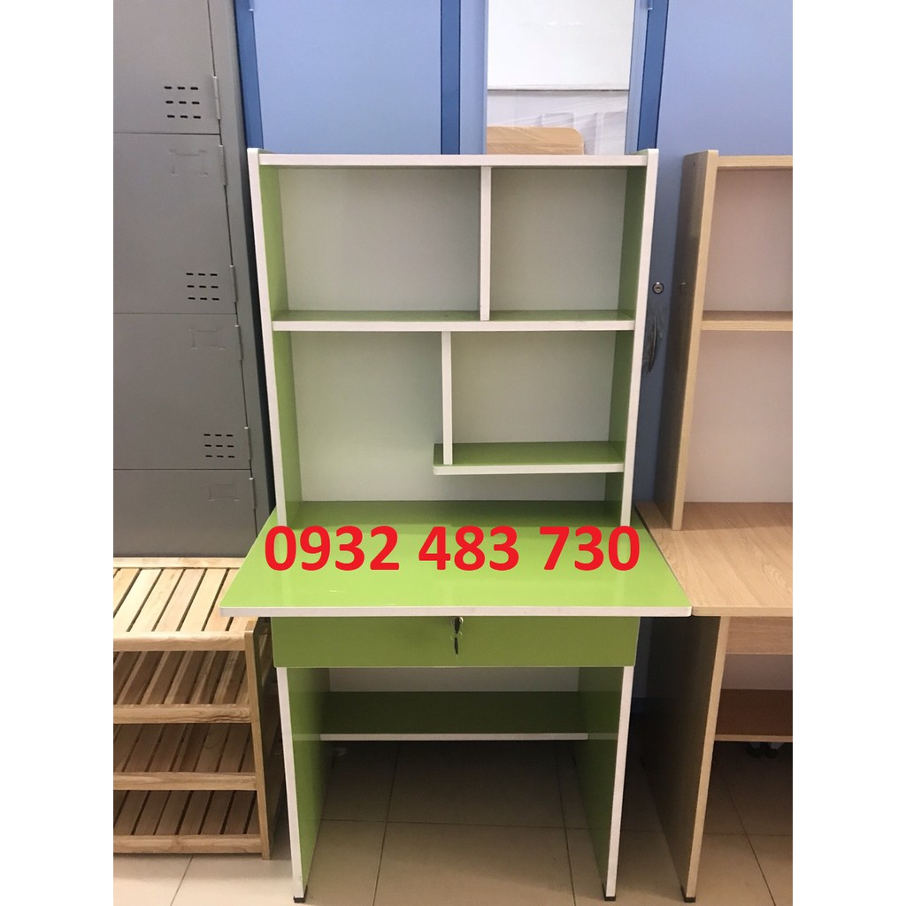 Bàn học sinh liền kệ giá rẻ ngang 80cm cao 1m45 sâu 45cm