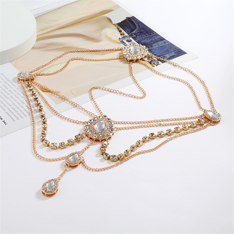 Chuỗi Dây Đeo Trán Đính Đá Pha Lê Phong Cách Ấn Độ Dành Cho Cô Dâu