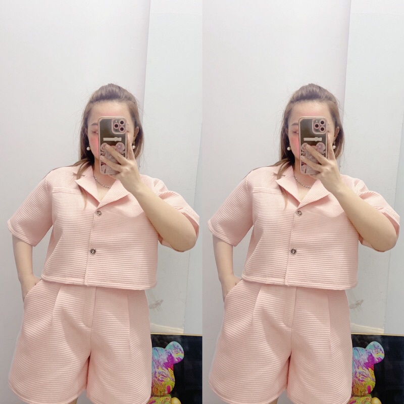 Sét áo cortop kèm quần chất xốp hình thật