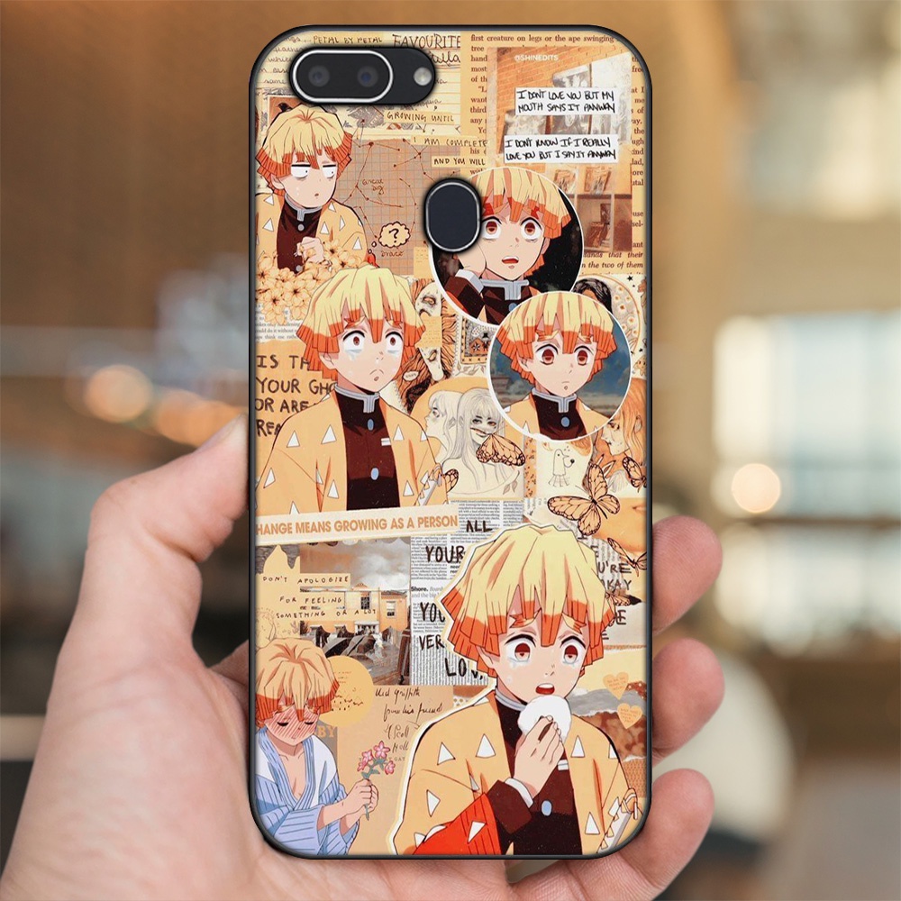 Ốp lưng Realme 2 viền đen in hình Zenitsu Kimetsu no Yaiba