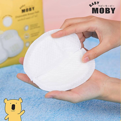 2 Gói miếng thấm sữa Moby Baby thoáng khí (60 miếng/bịch)