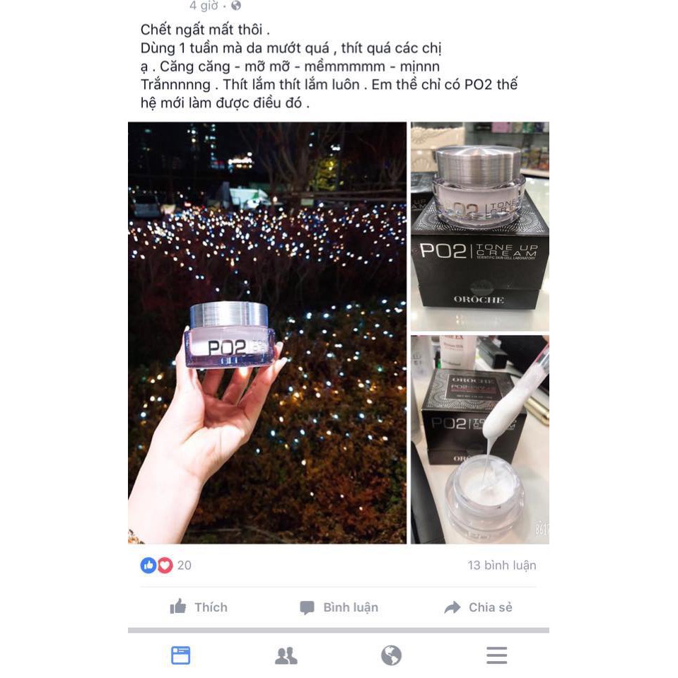 Đủ Bill vận Kem Po2 Toner up Kích Trắng căng bóng mướt mịn mẫu mới nhất | BigBuy360 - bigbuy360.vn