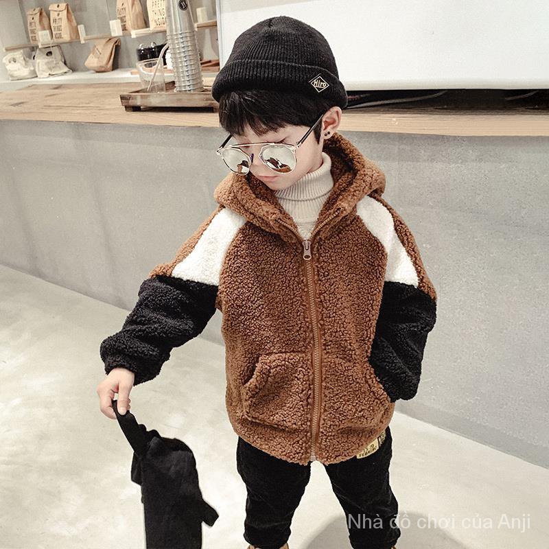 Autumn And Winter Thick Velvet Baby Boys Sheepskin Jacket