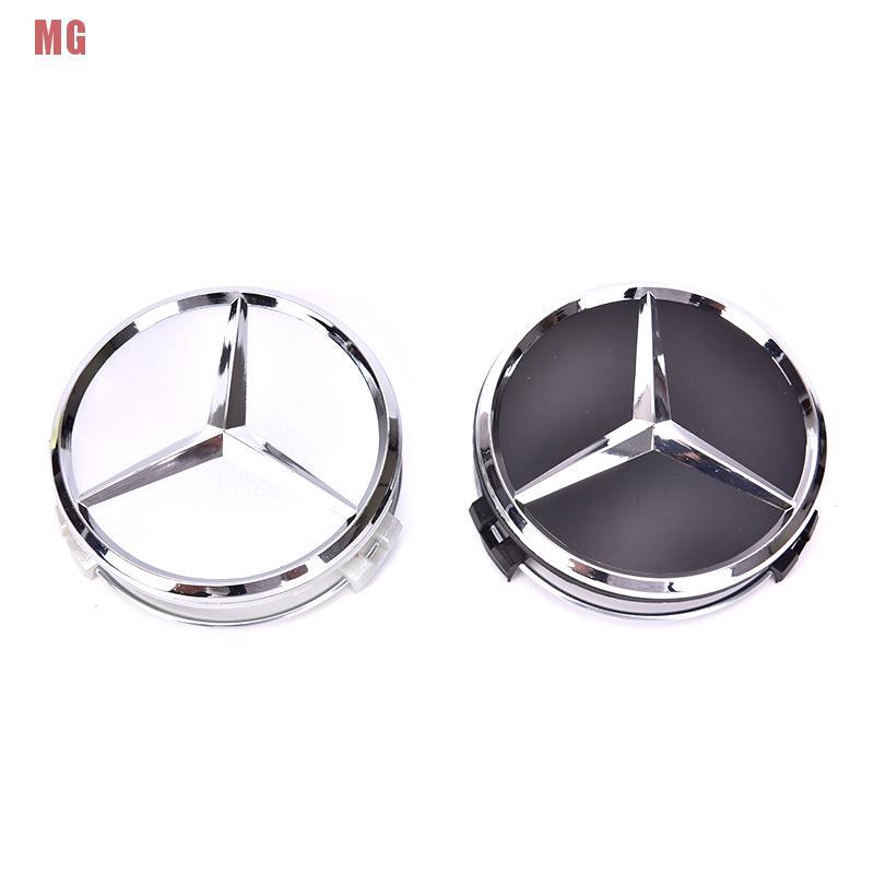 Set 4 Nắp Chụp Mâm Bánh Xe Hơi Mercedes- Benz 75mm Chuyên Dụng