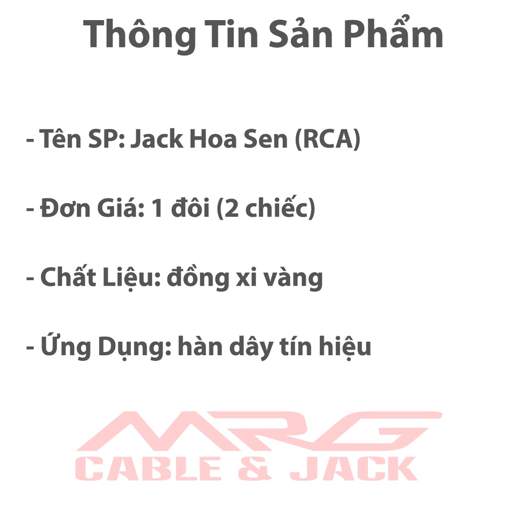 Jack AV Hoa Sen RCA, giá 1 cặp