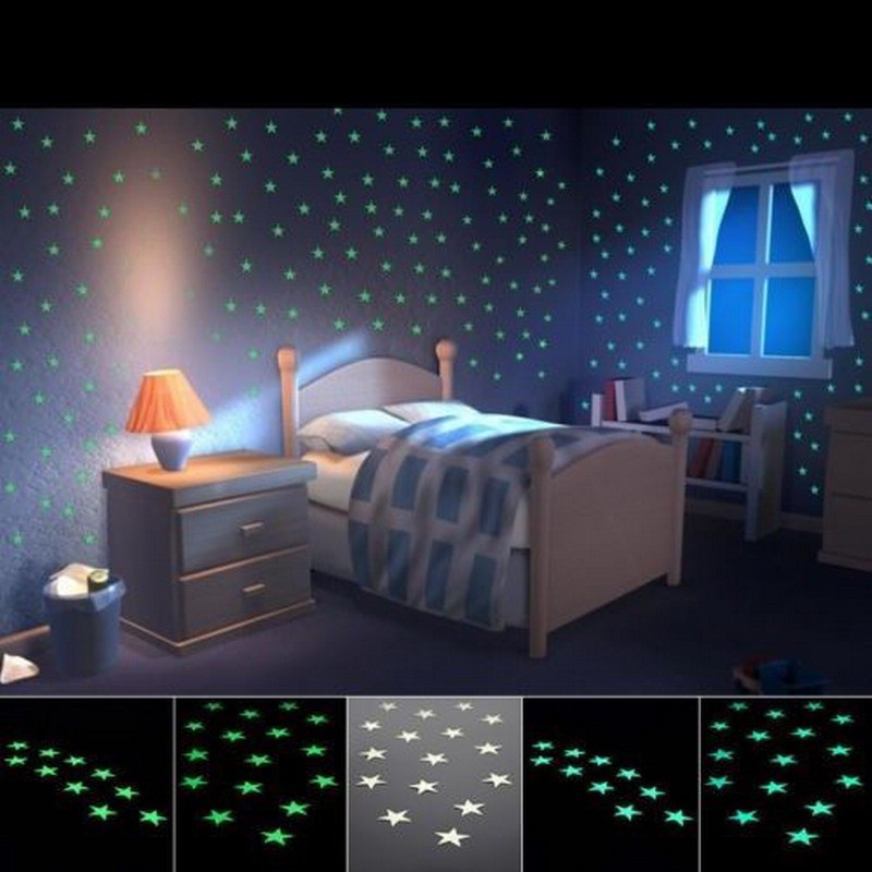 Bộ 100 sticker trang trí phòng ngủ hình ngôi sao