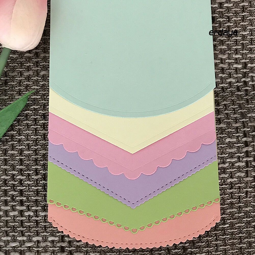 Khuôn cắt giấy bằng kim loại tạo khung viền ren dùng trang trí scrapbook