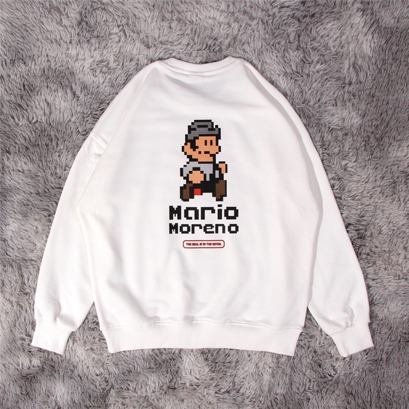 VANS Áo Nỉ Dài Tay In Hình Hoạt Hình Thời Trang Unisex