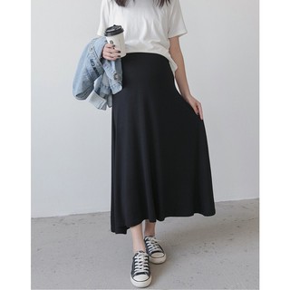 Chân váy bầu mùa hè dáng dài chất cotton qbn1257