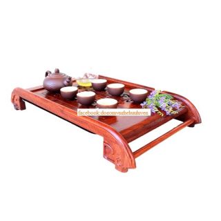 Khay trà gỗ Hương cao cấp chân cuốn
